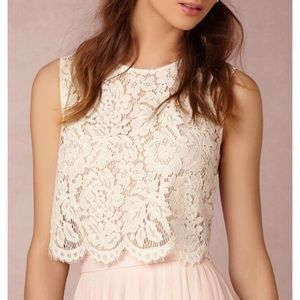 BHLDN ivory Cleo top